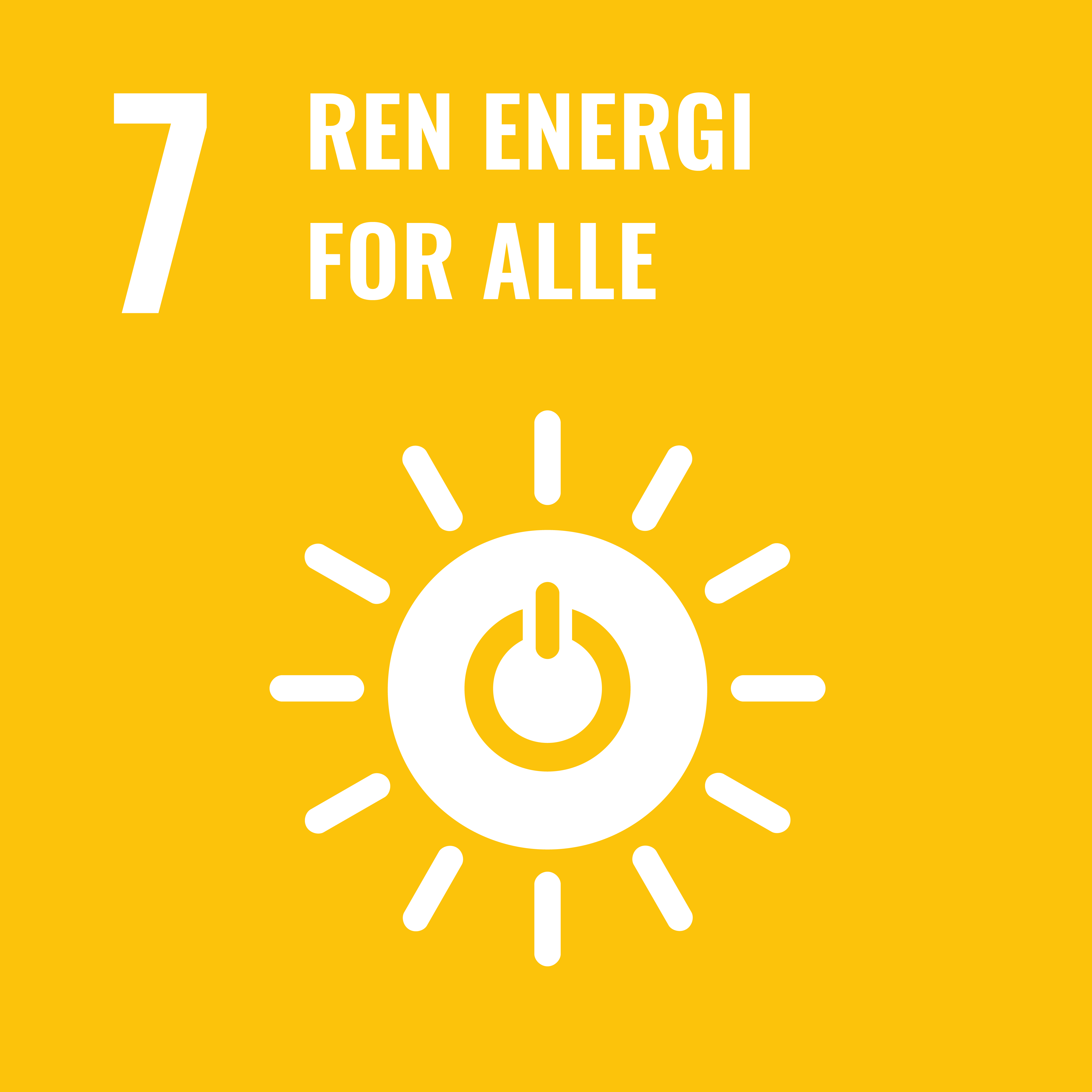 Logo for bærekraftsmål 7